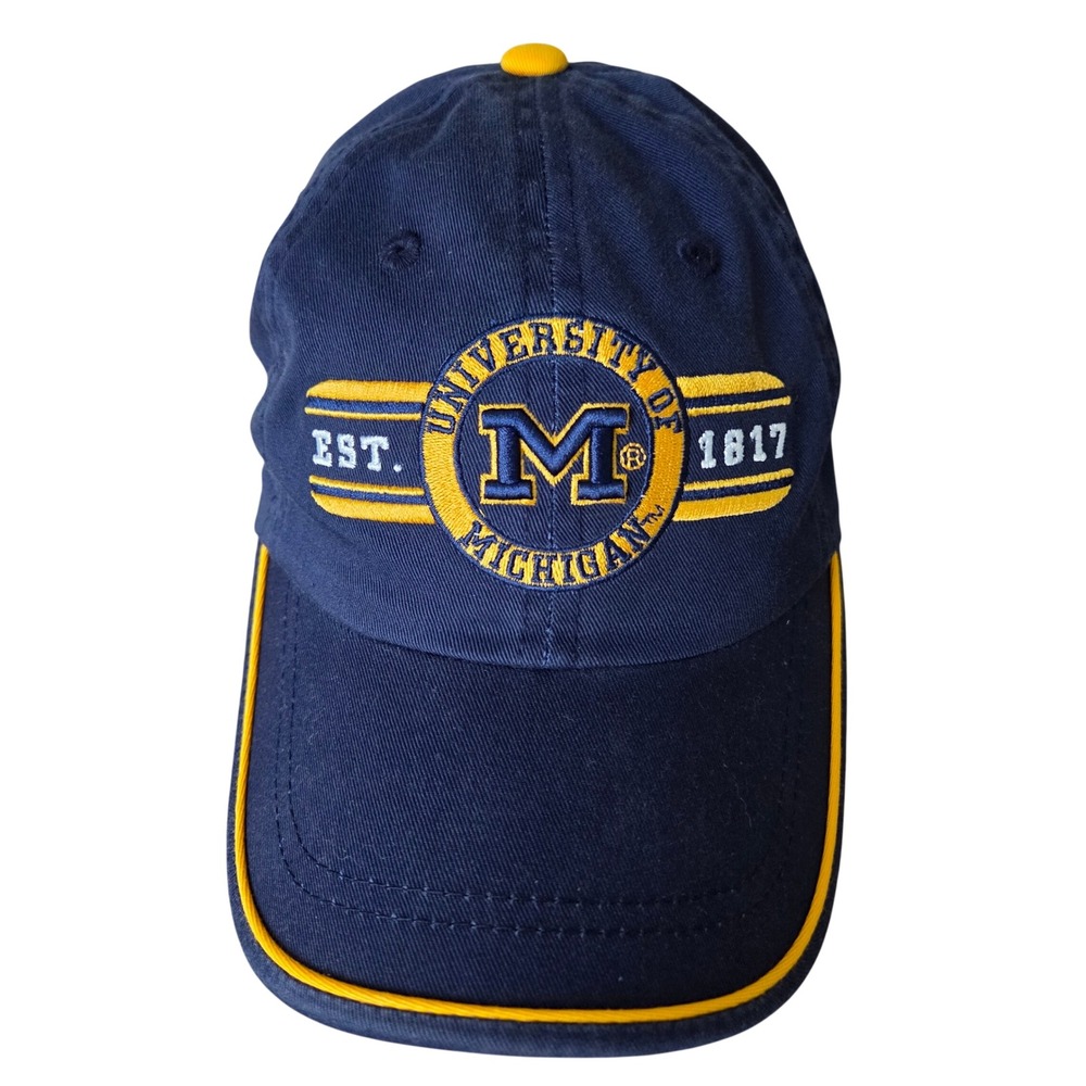 Starter Hat Michigan Wolverines Navy Yellow Embroidered NCAA Dad Cap Vintage Y2K